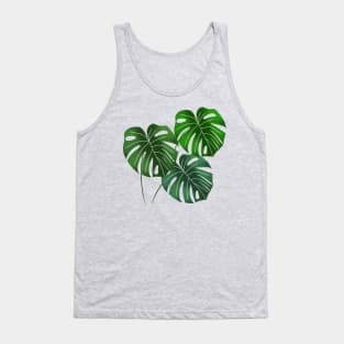 Monstera leaves - blue Tank Top